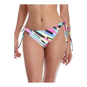 Ocean Blues Side Tie Neon Bikini Bottom Size M